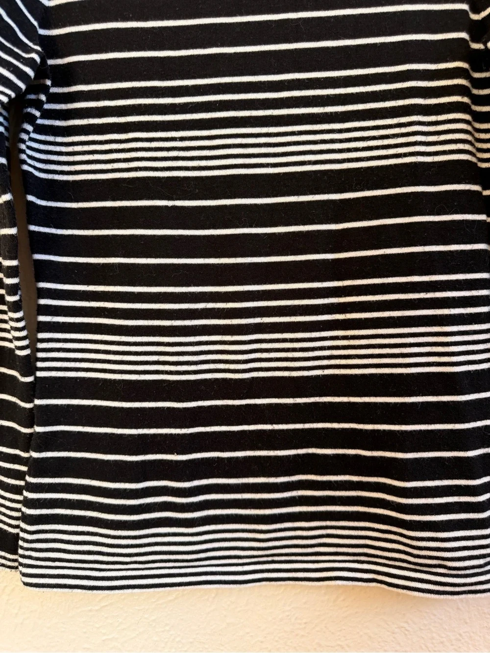 Title Nine black and white stripe mock neck sweater